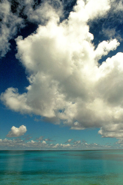 Lagoon and Clouds, Kwajalein, RMI © Sue Rosoff, all rights reserved