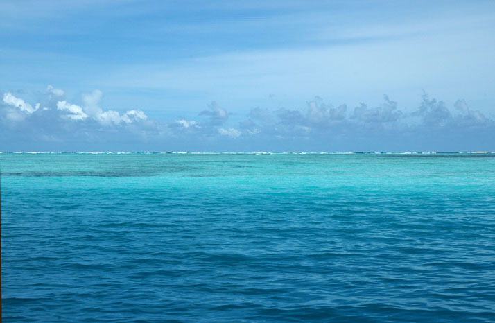 Looking towards the reef from the lagoon in Likiep, RMI, © Sue Rosoff, all rights reserved : The Marshall Islands : Sue Rosoff Photography