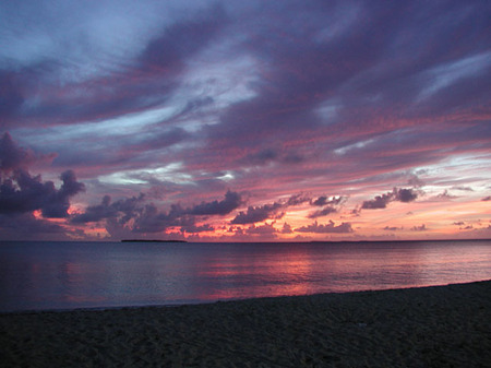Sunset on Kwajalein, RMI © Sue Rosoff, all rights reserved