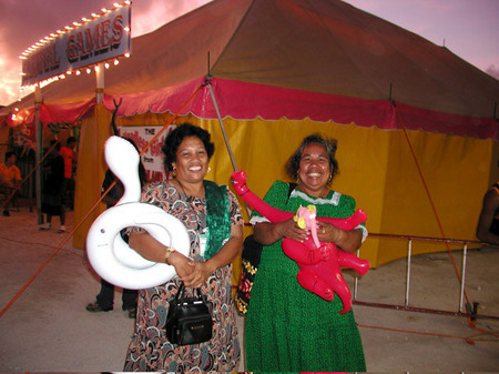 Nei and Neibor at Magicland, Ebeye, Kwajalein, RMI, © Sue Rosoff, all rights reserved
