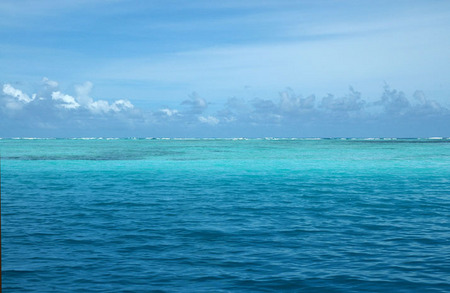 Looking towards the reef from the lagoon in Likiep, RMI, © Sue Rosoff, all rights reserved